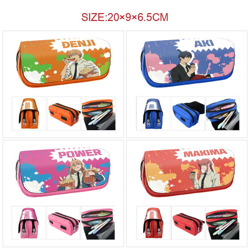 chainsaw man anime pencil bag 20*9*6.5cm
