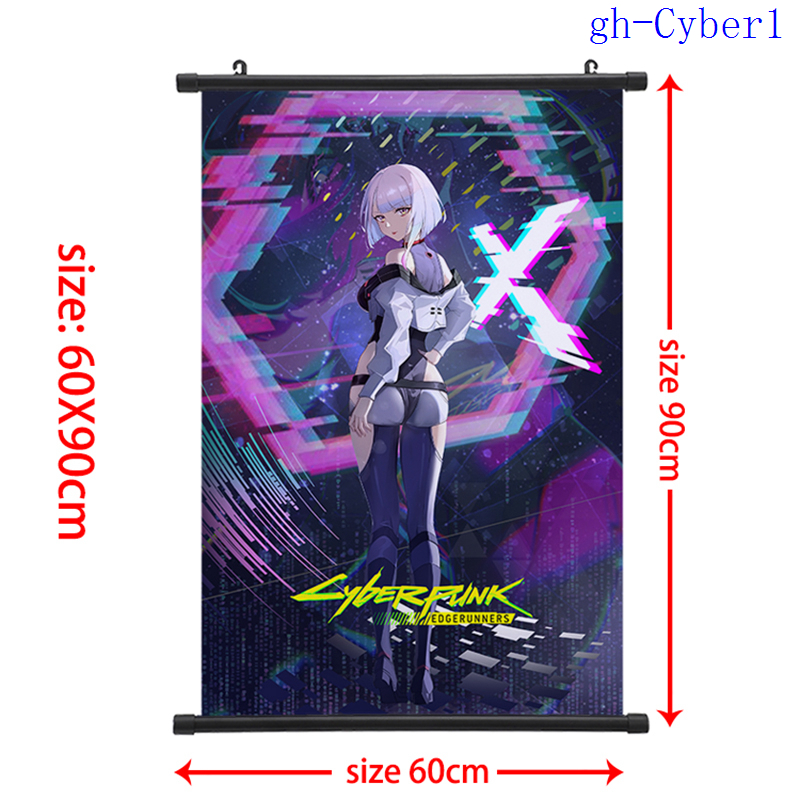 cyberpunk edgerunners anime wallscroll 60*90cm&40*60cm