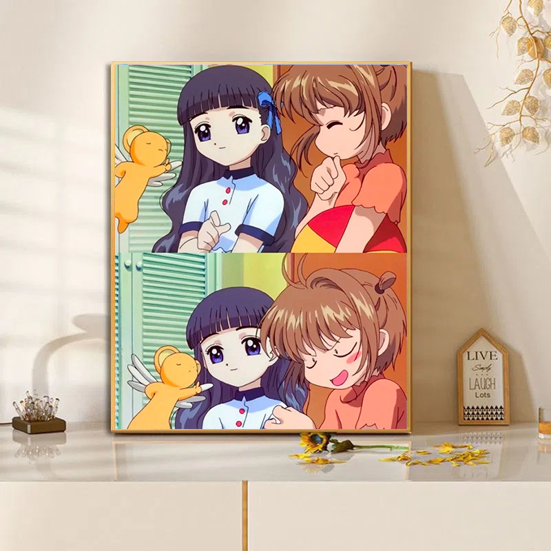 Card Captor Sakura anime DIY digital oil painting with frame(boxed)40*50cm