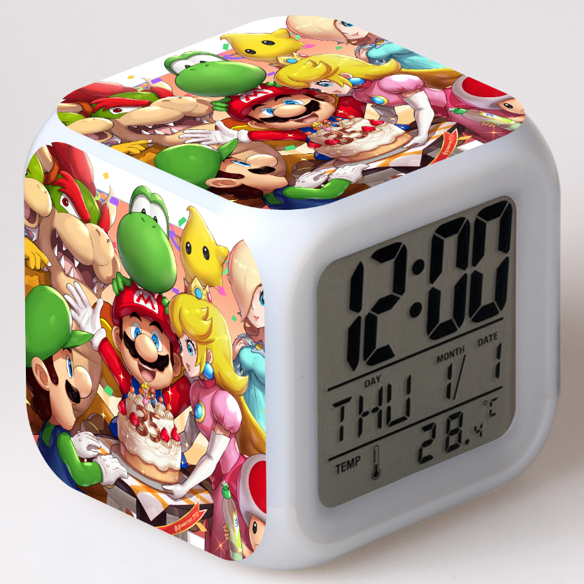 super Mario anime alarm clock
