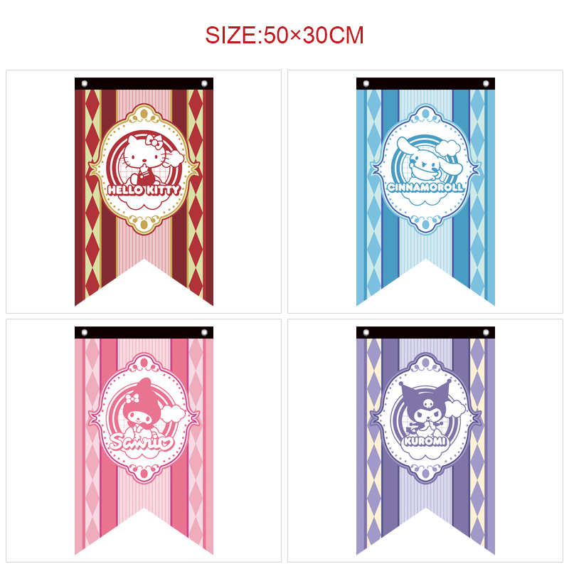 Kuromi anime flag 50*30cm