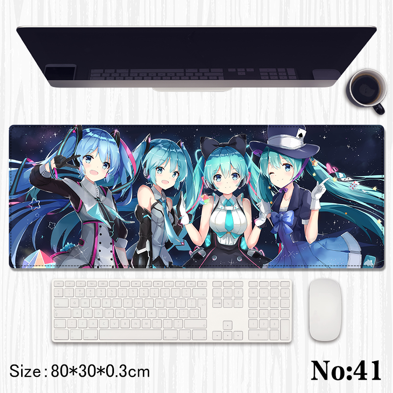 Hatsune Miku anime Mouse pad 80*30*0.3cm