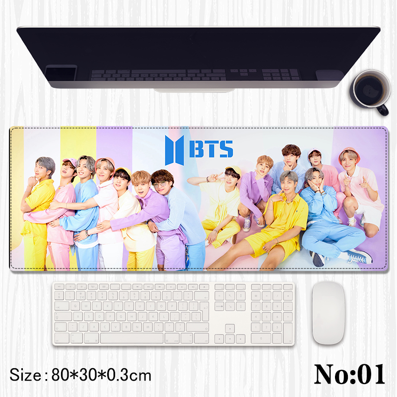 BTS anime Mouse pad 80*30*0.3cm