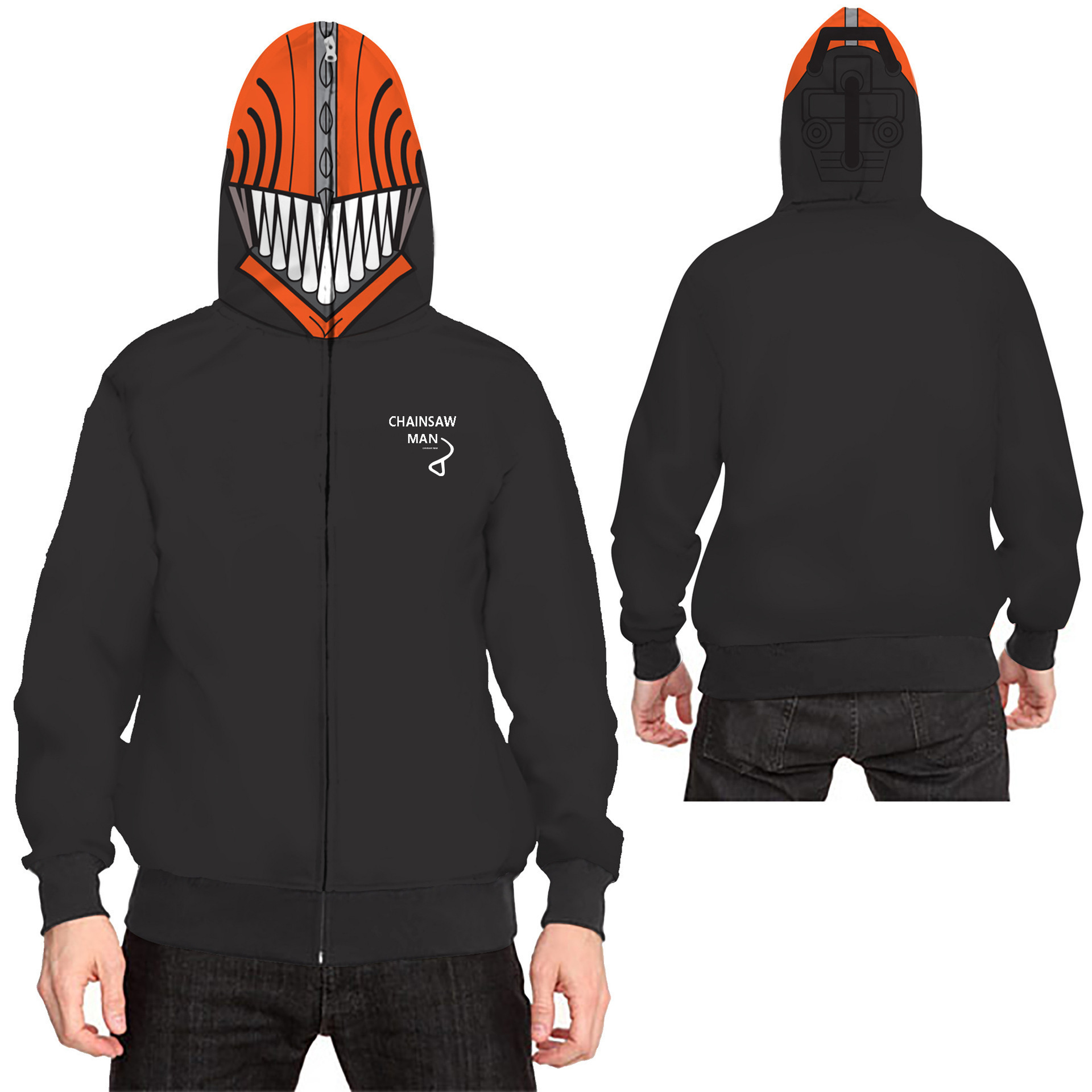 chainsaw man anime hoodie