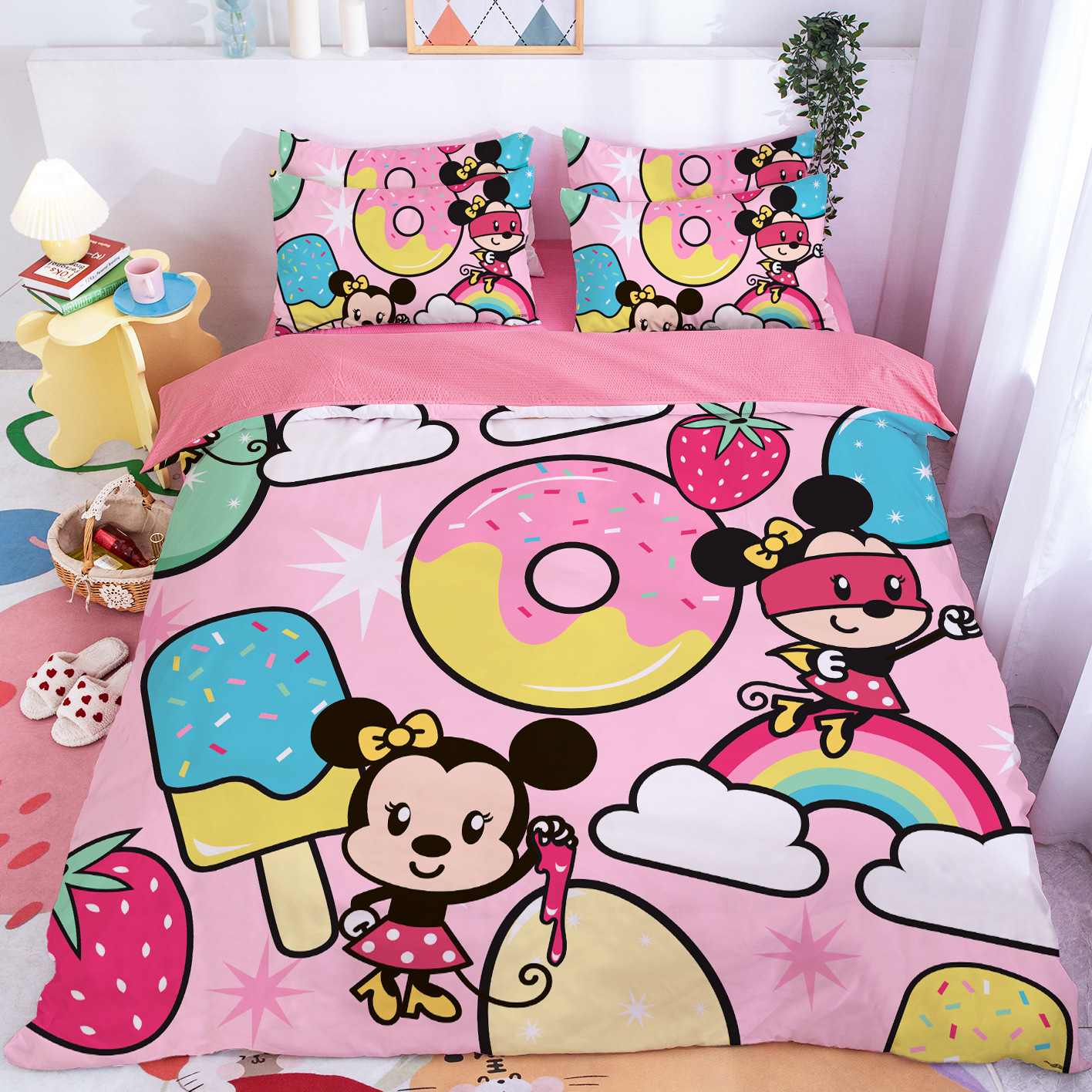 Disney anime bed sheet four piece set 1.5m