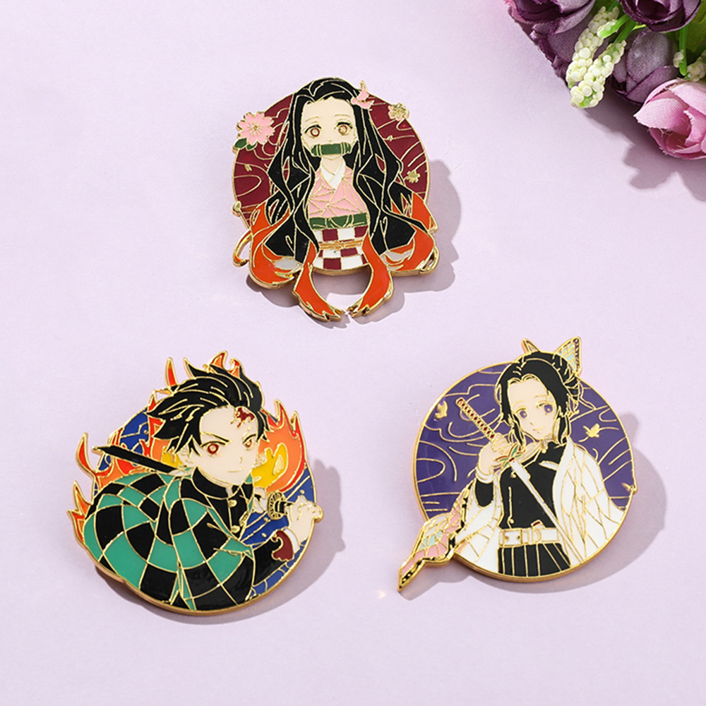 demon slayer kimets anime pin