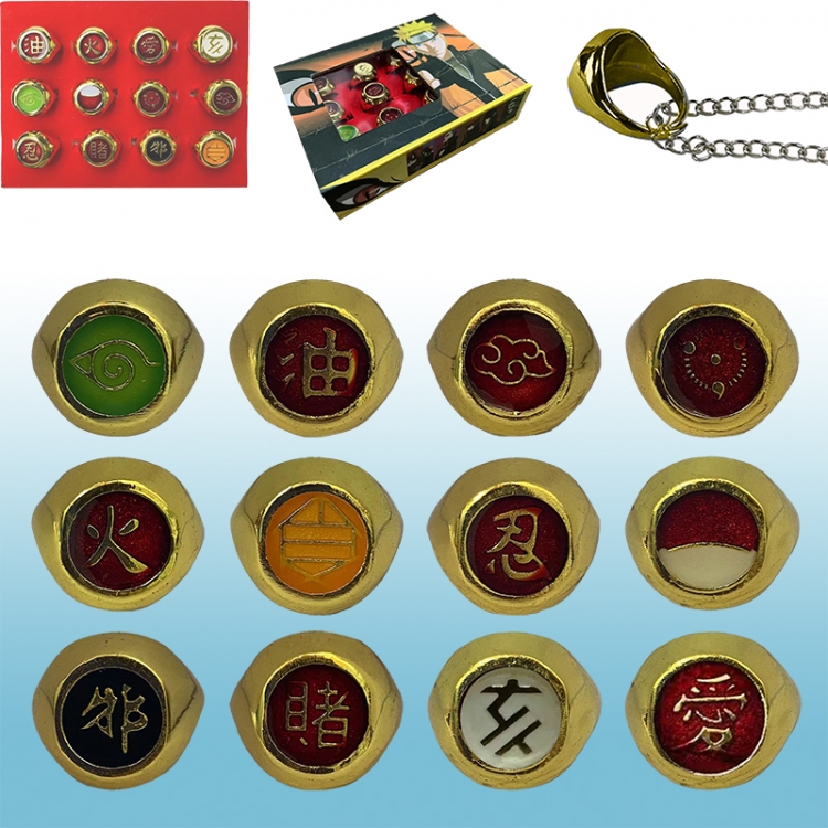 Naruto anime ring a set