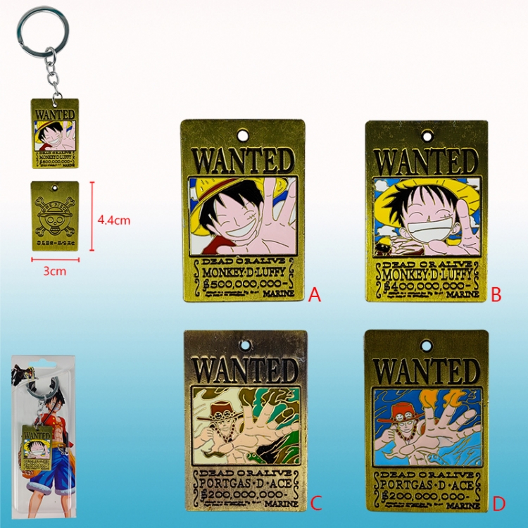 One piece anime keychain