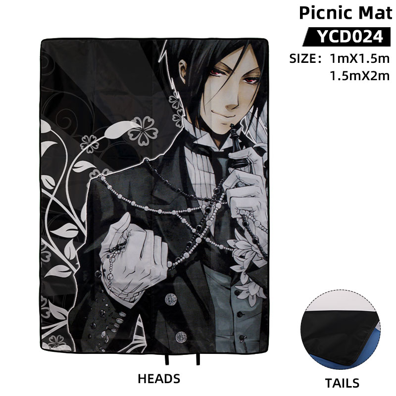 Kuroshitsuji anime picnic mat 150*200cm