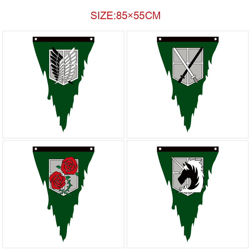 Attack On Titan anime flag 85*55cm