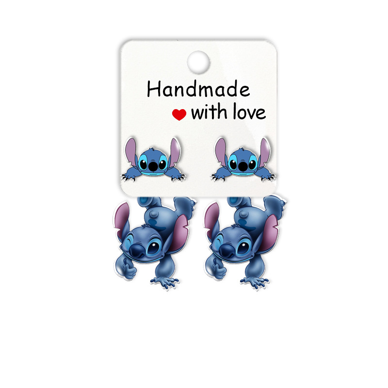 Stitch anime earring