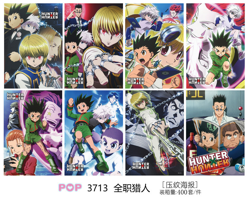 Hunter x Hunter anime poster price for a set of 8 pcs