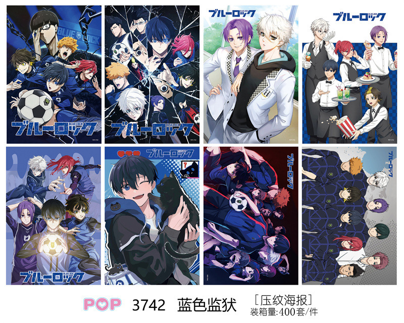 Blue Lock anime poster price for a set of 8 pcs