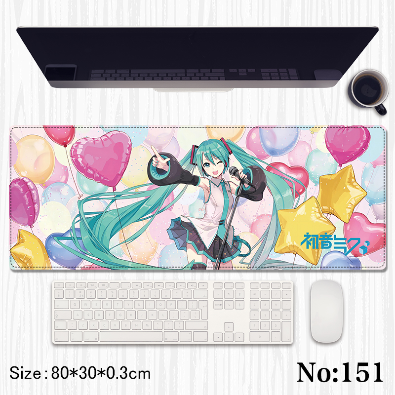 Hatsune Miku anime Mouse pad 80*30*0.3cm