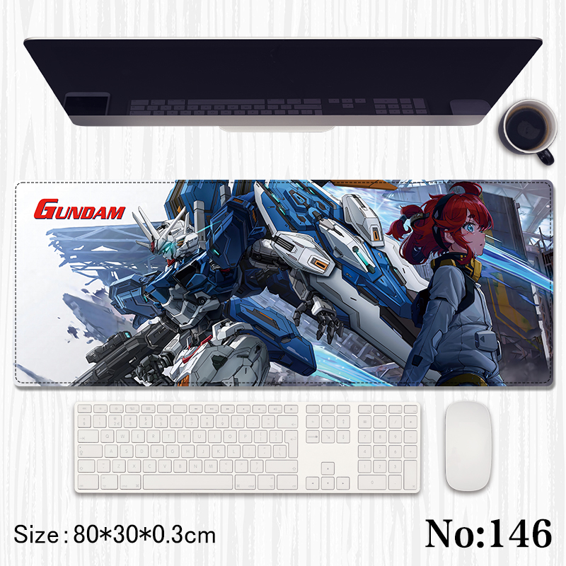 Gundam anime Mouse pad 80*30*0.3cm