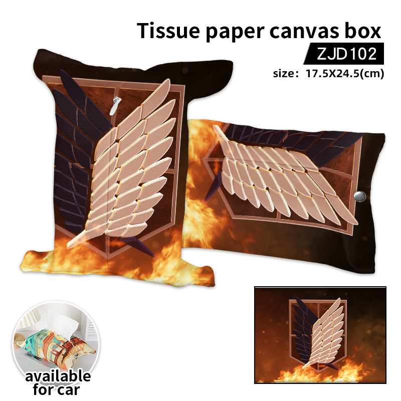 Attack On Titan anime tissue paper canvas box
