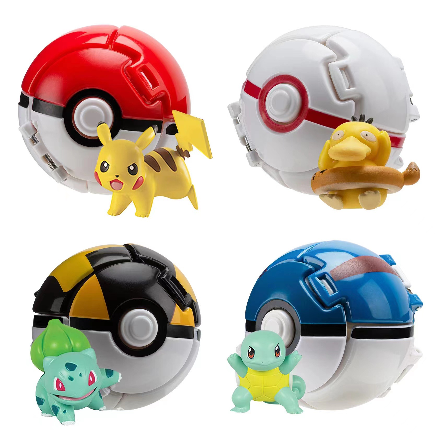 Pokemon anime touching a flippable explosive ball a set