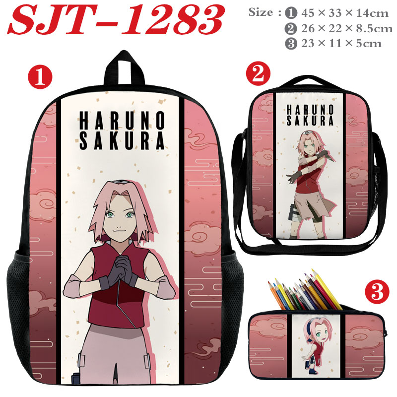 Naruto anime backpack a set