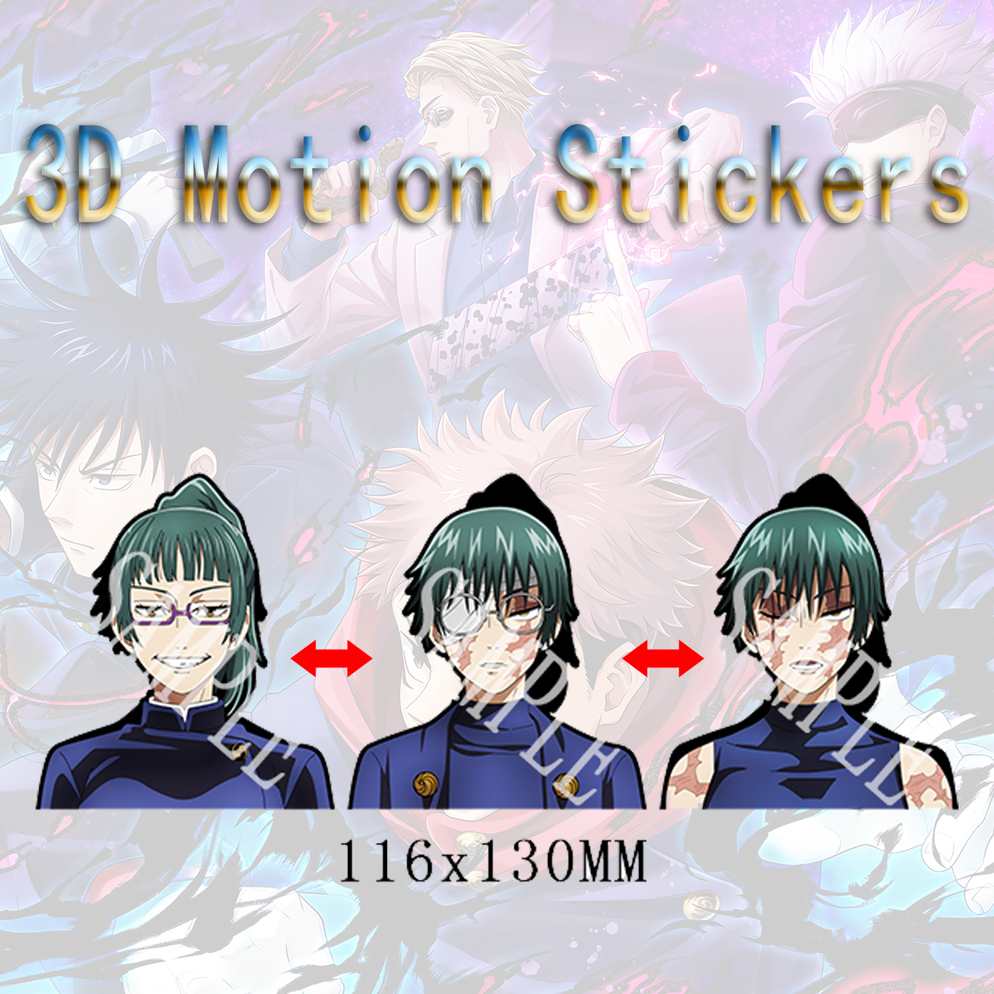 Jujutsu Kaisen anime 3d sticker