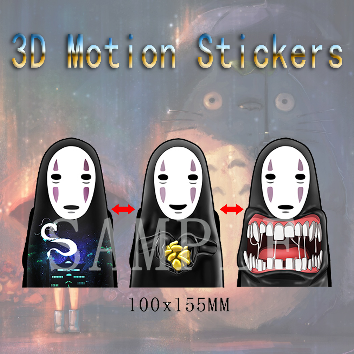 spirited away anime 3d sticker