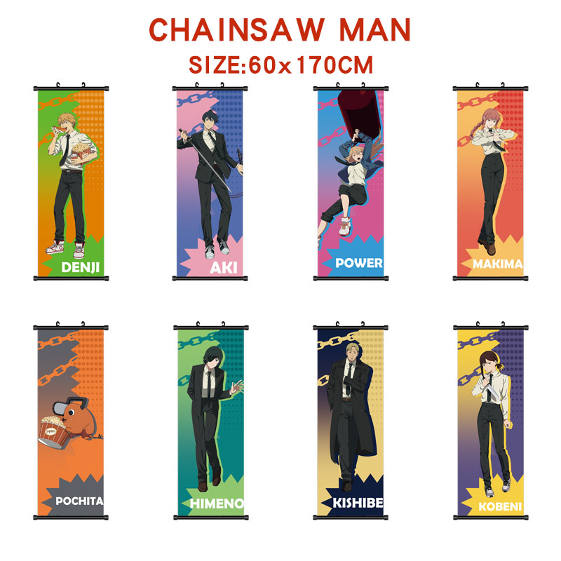 chainsaw man anime wallscroll 60*170cm