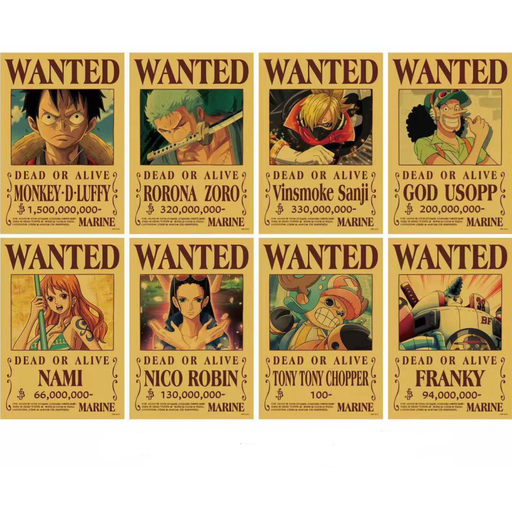 One piece anime posters price for a set of 8pcs