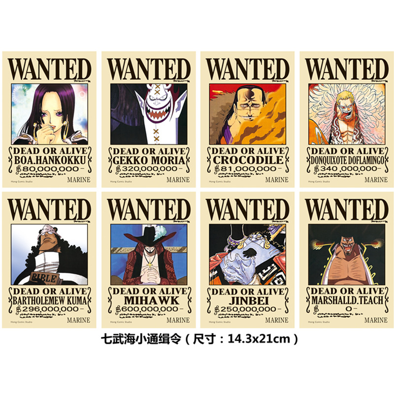 One piece anime posters price for a set of 8pcs