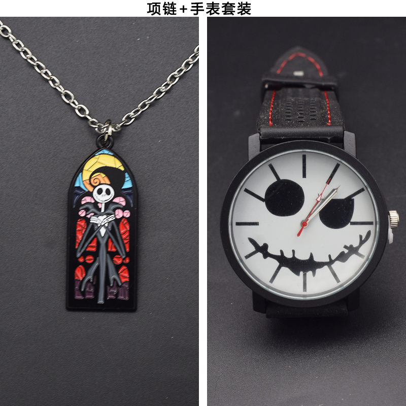 The Nightmare Before Christmas anime watch+necklace set