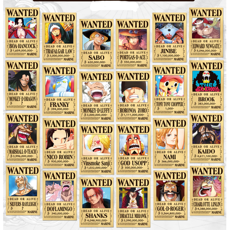 One piece anime posters price for a set of 24pcs