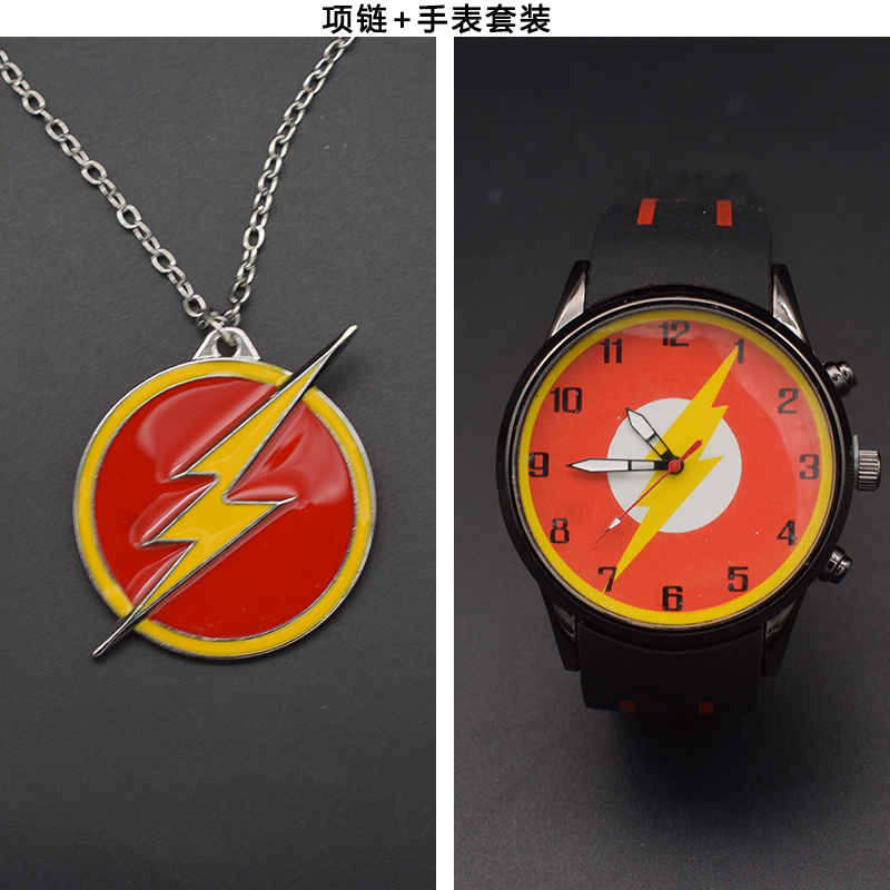 Super hero anime watch+necklace set