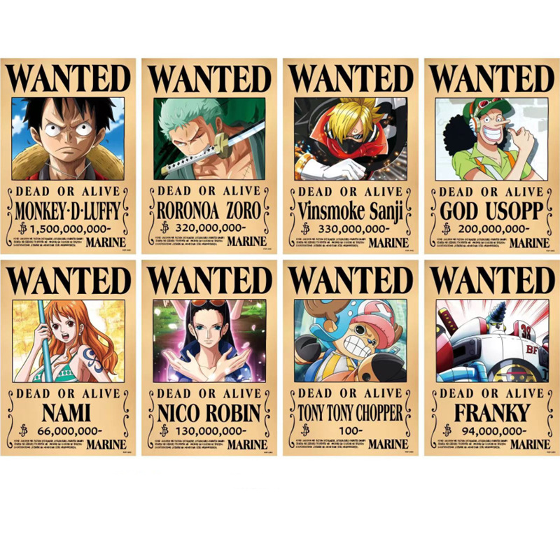 One piece anime posters price for a set of 8pcs