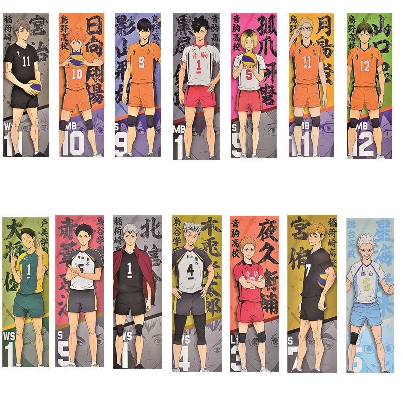 Haikyuu anime bookmark 14pcs a set