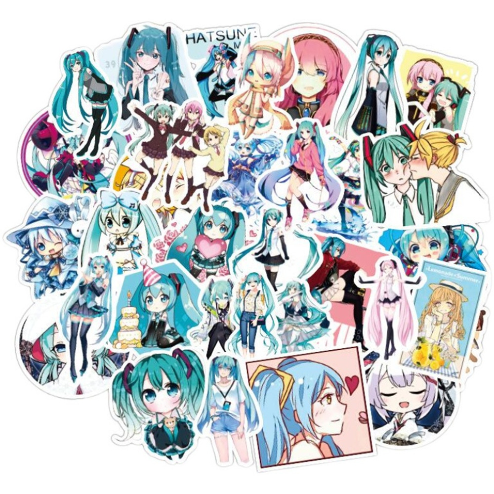 Hatsune Miku anime waterproof stickers (50pcs a set)