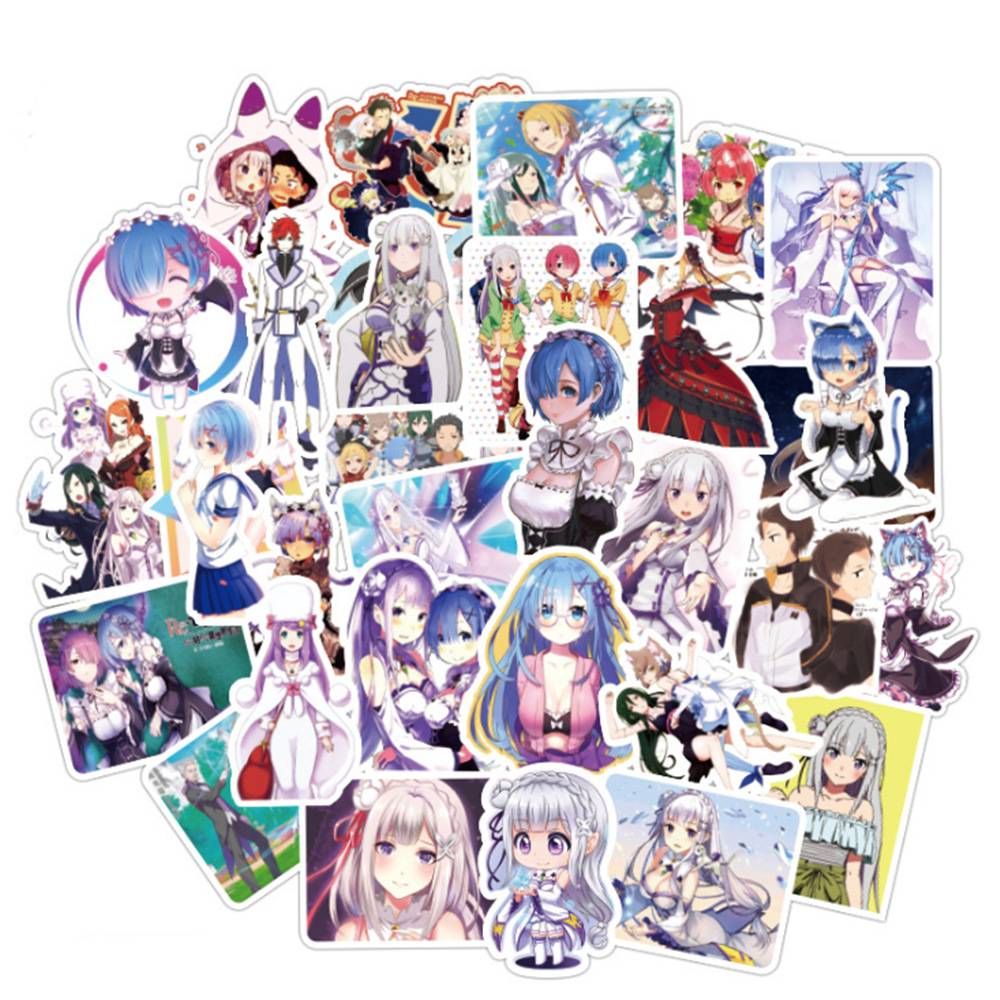 Re Zero Kara Hajimeru Isekai Seikatsu anime waterproof stickers (50pcs a set)