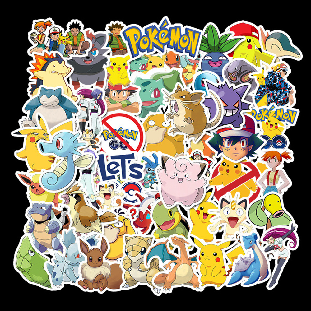 Pokemon anime waterproof stickers (50pcs a set)