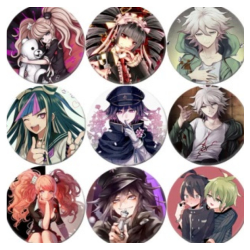 Danganronpa anime badge 9 pcs a set