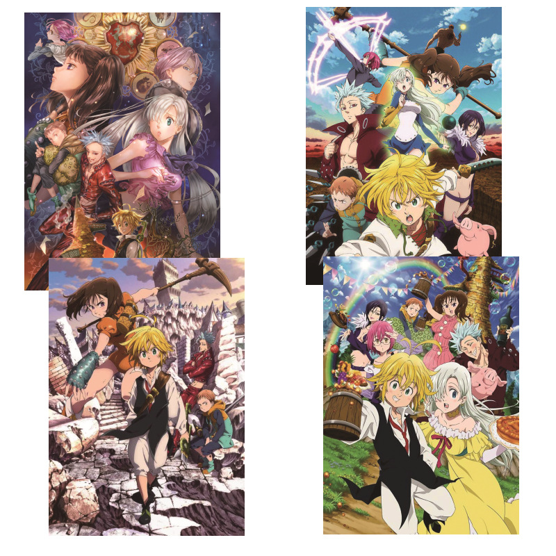seven deadly sins anime posters price for a set of 4 pcs
