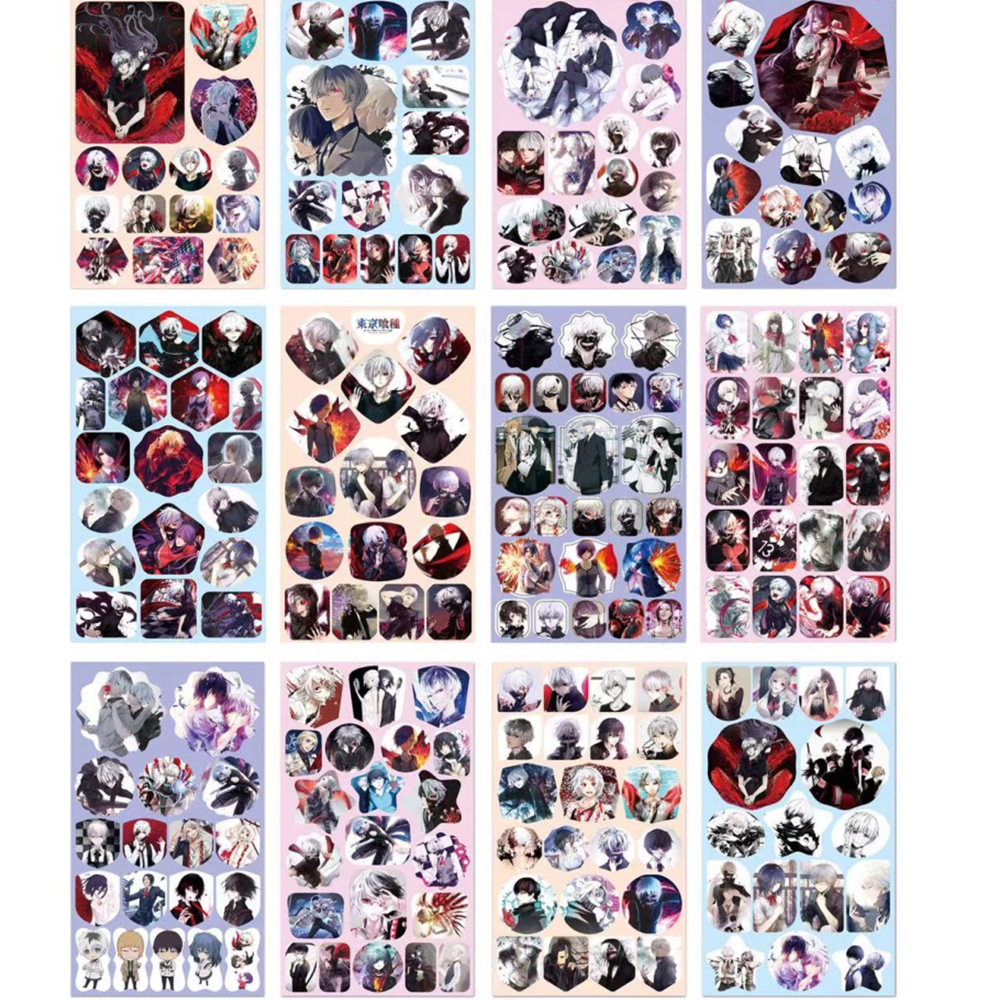 Tokyo Ghoul anime beautifully stickers pack of 12, 21*12cm
