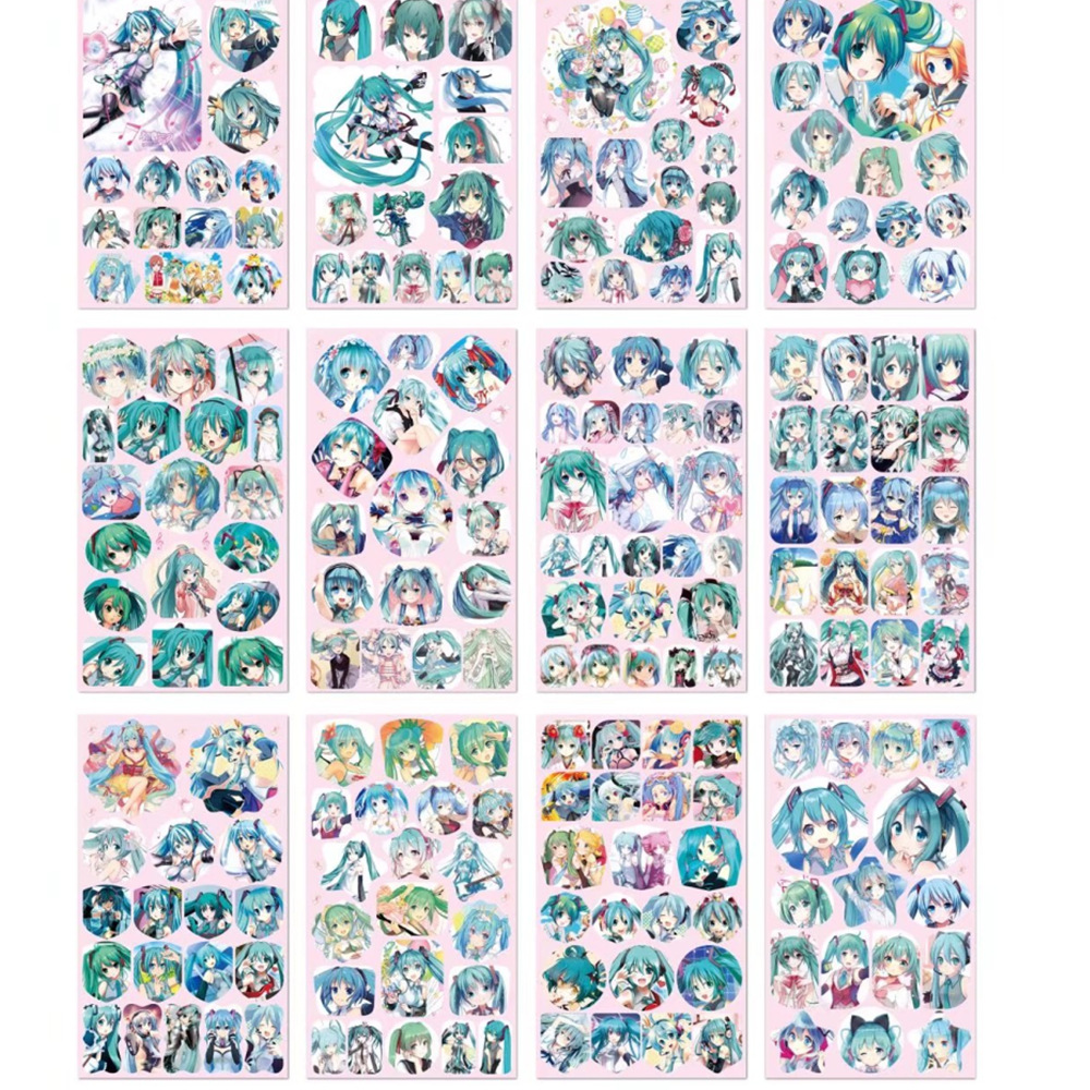 Hatsune Miku anime beautifully stickers pack of 12, 21*12cm