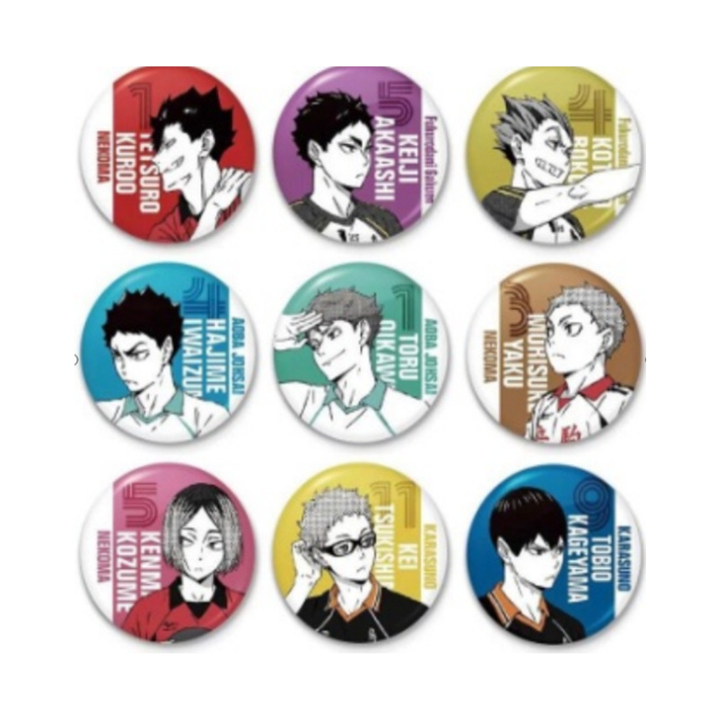 Haikyuu anime badge 8-9pcs a set