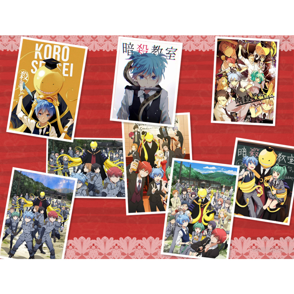 Assassination Classroom anime posters price for a set of 8 pcs 42*29cm