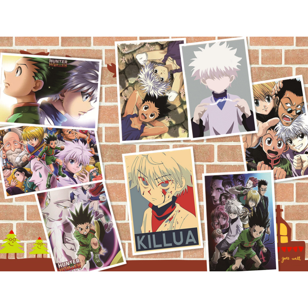 Hunter x Hunter anime posters price for a set of 8 pcs 42*29cm