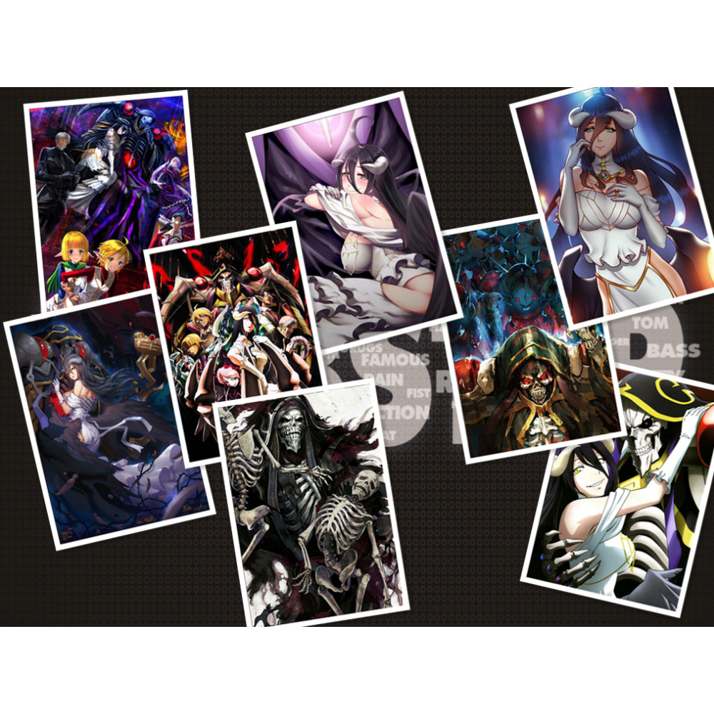 Overlord anime posters price for a set of 8 pcs 42*29cm