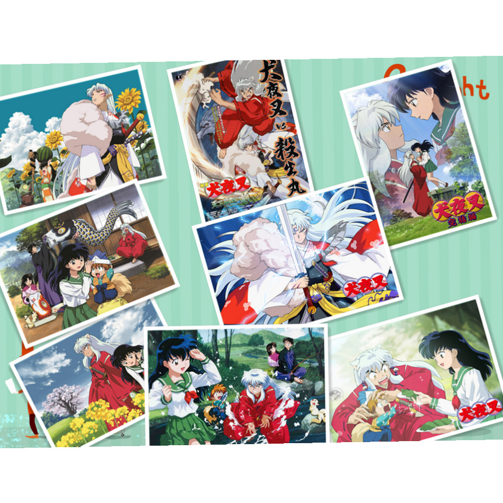 Inuyasha anime posters price for a set of 8 pcs 42*29cm