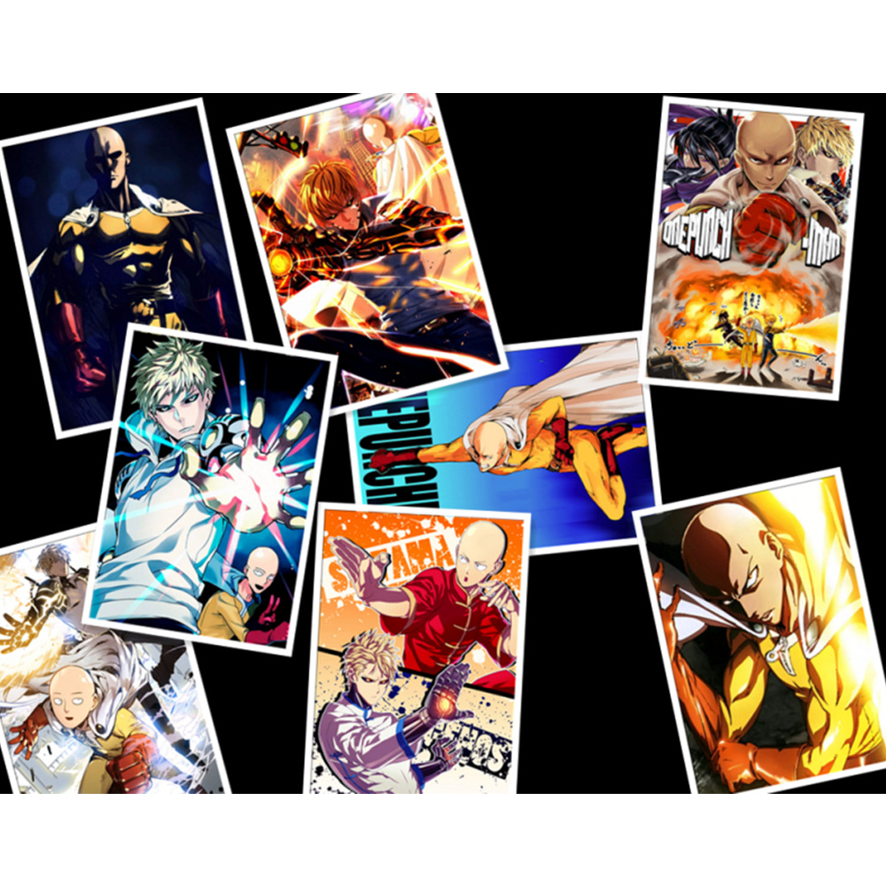 One Punch Man anime posters price for a set of 8 pcs 42*29cm