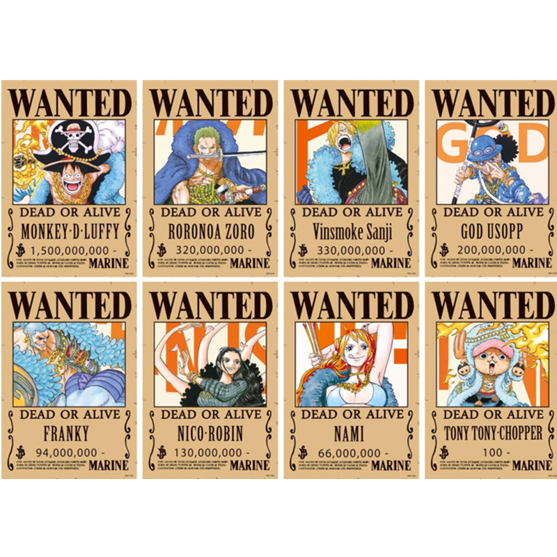 One piece anime posters price for a set of 8 pcs