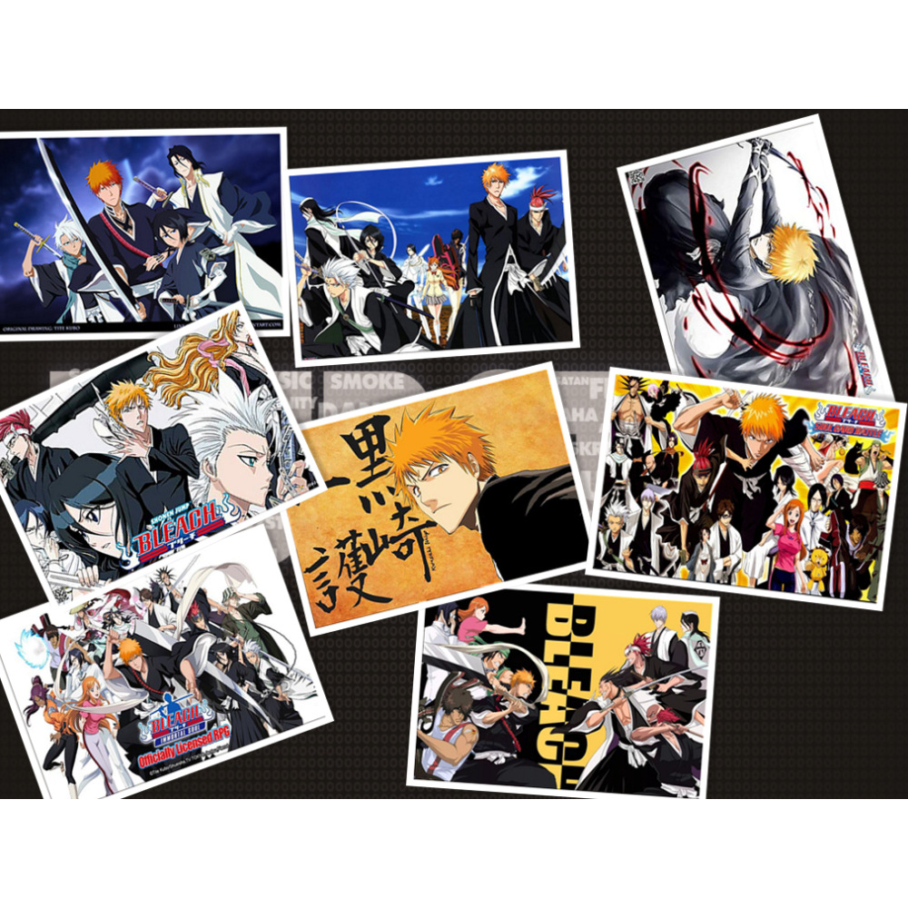 Bleach anime posters price for a set of 8 pcs 42*29cm