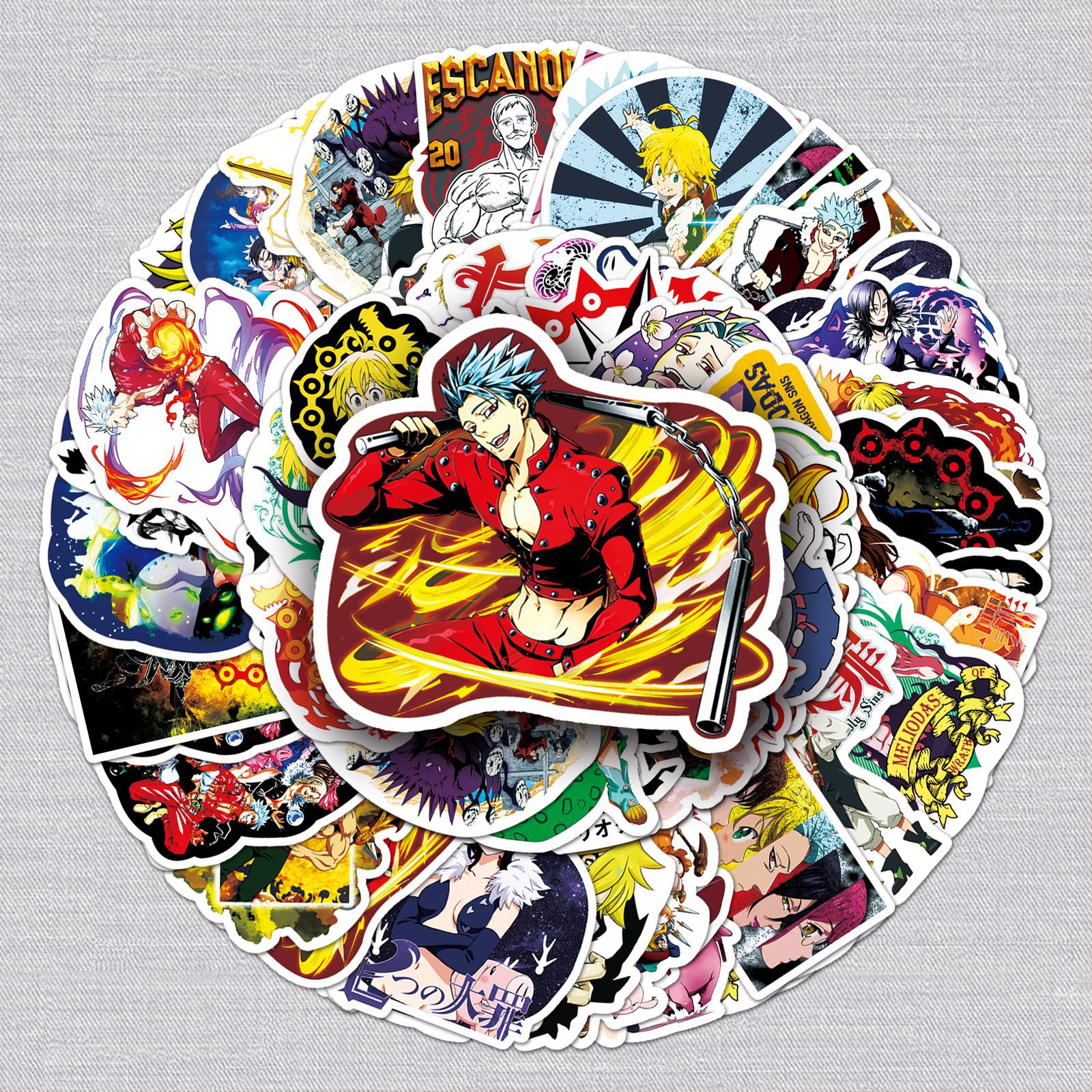 seven deadly sins anime waterproof stickers (50pcs a set)