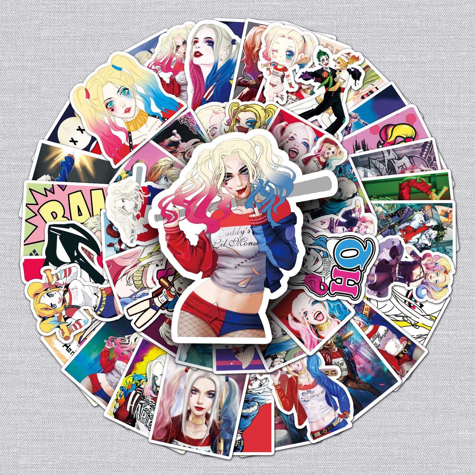 Suicide Squad anime waterproof stickers (52pcs a set)