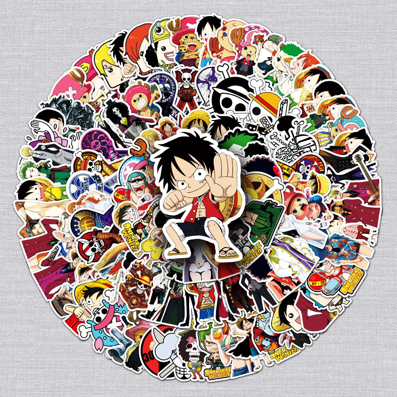 One piece anime anime waterproof stickers (106pcs a set)